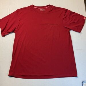 Red Kap 1923 Red Maroon T-Shirt Front‎ Pocket Outfitting Teams, Size L Solid